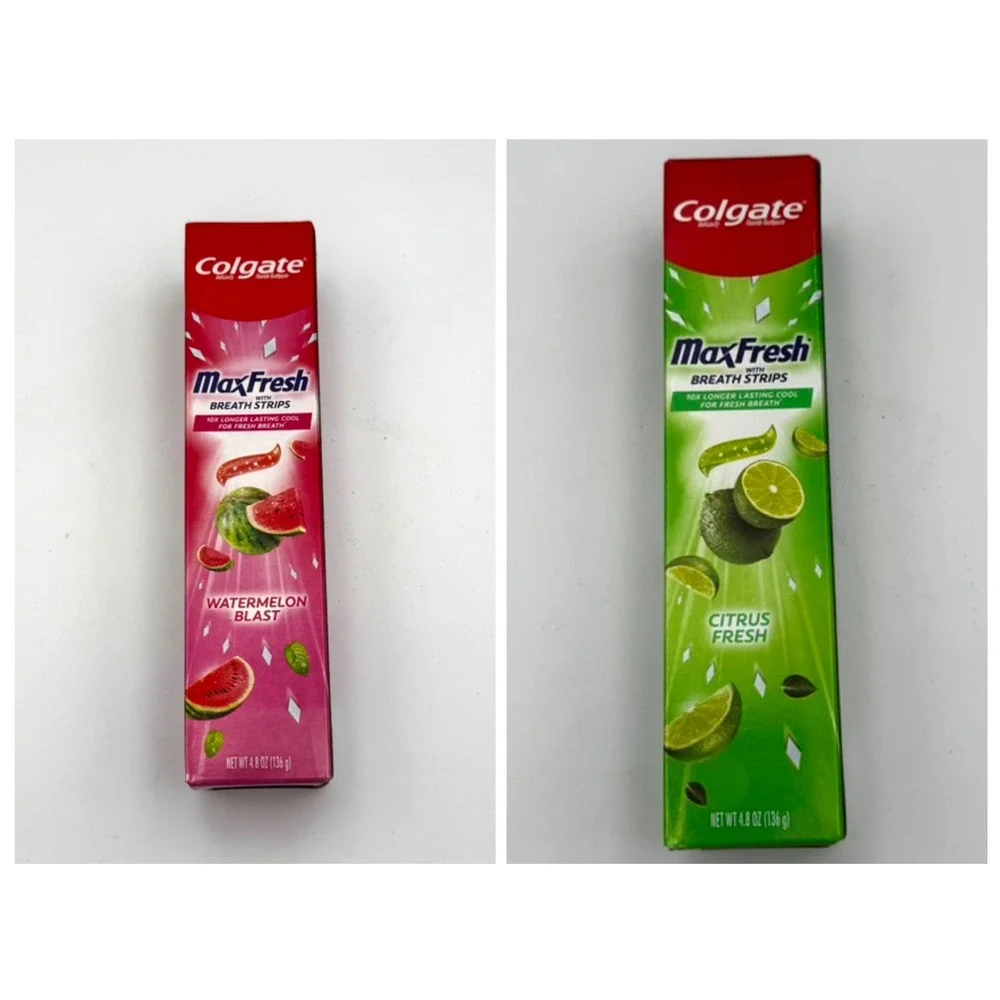 Colgate Max Fresh Fruity Toothpaste 2-Pack Bundle Watermelon + Citrus Fresh